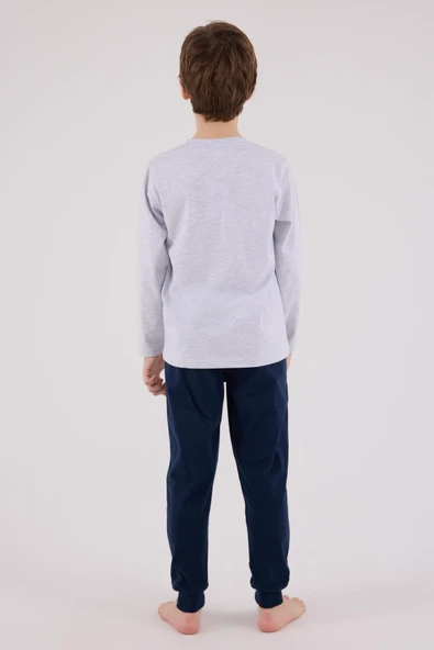 U.S. Polo Assn. Erkek ÇocukUzun Kol Pijama Takım Kar Melanj - 3