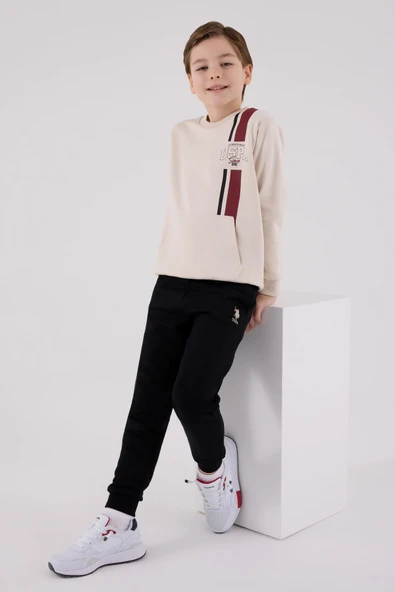U.S. Polo Assn. Erkek Çocuk Eşofman Takımı Bej ürün görseli 1
