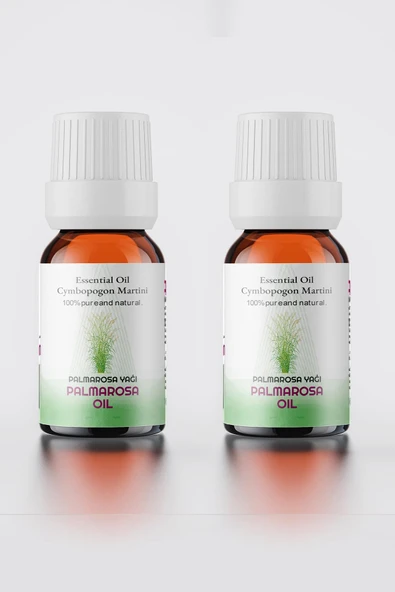 Palmarosa Uçucu Yağı %100 Doğal 2li Set ( Palmarosa Essential Oil) 2x10 ml