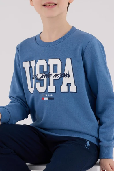 U.S. Polo Assn. Erkek Çocuk Eşofman Takımı Mavi - Resim 2