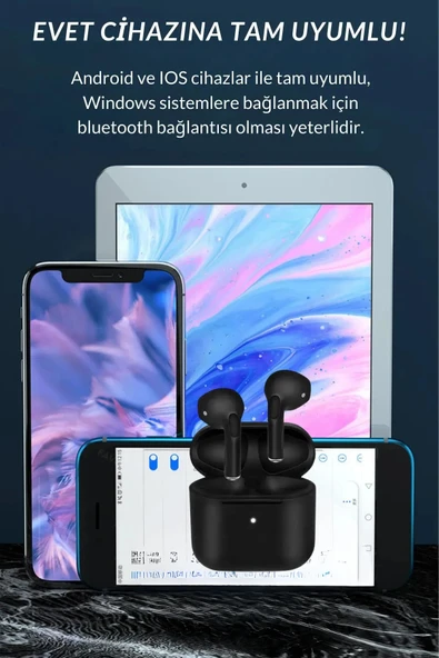 Yeni Pro 5 Plus Bluetooth Kulaklık Ios AndroId Uyumlu A+ Kalite Hd Ses Performansı - 5