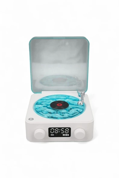 Retro Pikap Tasarımlı Bluetooth Hoparlör | Dijital Saatli & LED Işıklı & Gece Lambası - 4