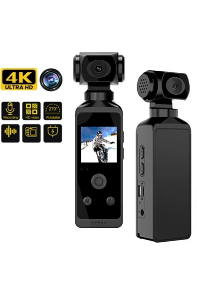 K850H 4K Kameralı 3 Eksen Gimbal Sabitleyici Video Kaydedicili 1,3 Inç LCD Ekran, 16MP - 2