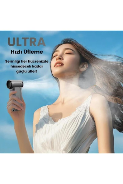 Violent Turbo Jet Fan 130000rpm Ultra Güçlü Motor Güçlü Vakum 4000mAh Bataryalı Üflemeli F72 - Resim 3