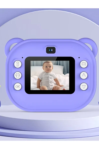 Dijital Video Kayıt Fotoğraf Çocuk Kamerası Oyunlu Anlık Termal Resim Kağıt Baskılı ürün görseli