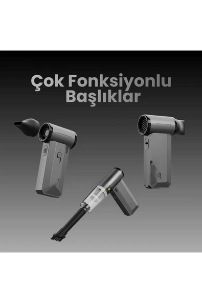 Violent Turbo Jet Fan 130000rpm Ultra Güçlü Motor Güçlü Vakum 4000mAh Bataryalı Üflemeli F72 - Resim 4