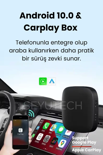 Wıreless Carplay Box Dönüştürücü Ios ve Android Uyumlu Kablosuz Multimedya Carplay Dönüştürücü - 2