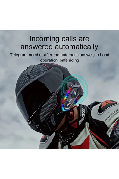 Y20 5.3 Motosiklet Kask Kulaklık Intercom Işıklı Motorsiklet Interkom - Resim 5