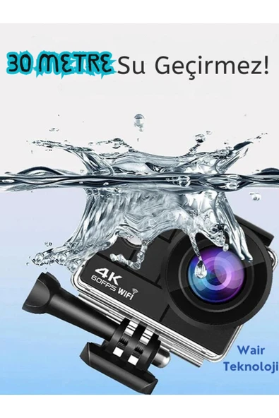 4K Ultra HD Wifi Aksiyon Kamera Su Geçirmez Aksiyon Kamerası - Resim 2