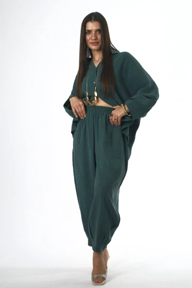 Abbra Kadın Modal Slouchy Gömlek Takım - 6