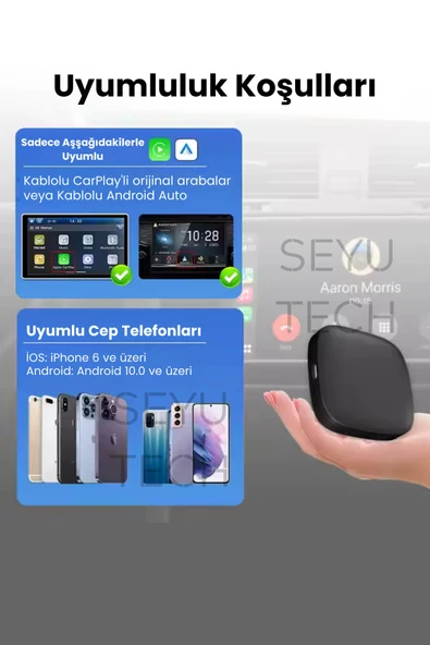 Wıreless Carplay Box Dönüştürücü Ios ve Android Uyumlu Kablosuz Multimedya Carplay Dönüştürücü - 5