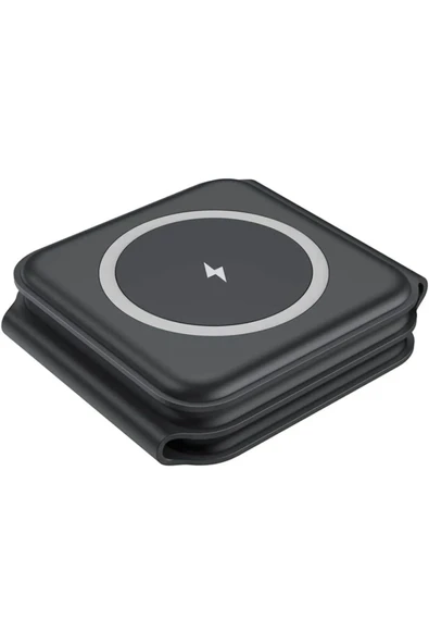 3'ü 1 arada MegaSafe Uyumlu Katlanabilir Manyetik Kablosuz Şarj Cihazı Hepsi Bir Arada 3IN1 - 4