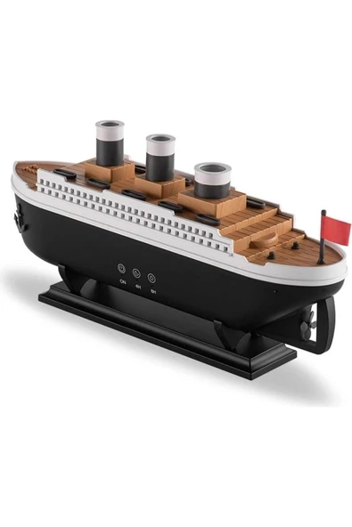 Titanik Buharlı Gemi Hava Nemlendirici | LED Işıklı Dekoratif Aromaterapi Makinesi - Resim 2