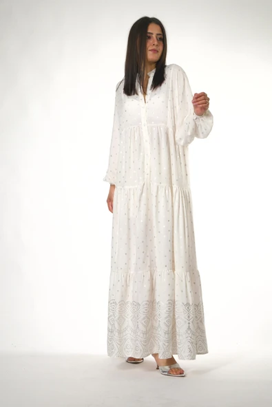 Abbra Kadın Katleya Model Yazlık Elbise - 8