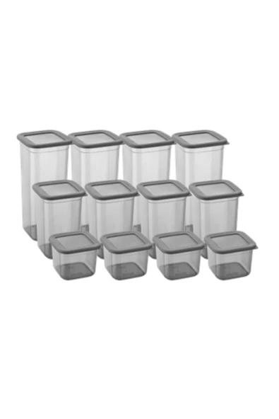12'li 3 Boy Kavanoz Seti & Saklama Kabı & Erzak Kabı 6x650/1300/1900 Ml (40 Lı Etiket Hediyeli) - 2