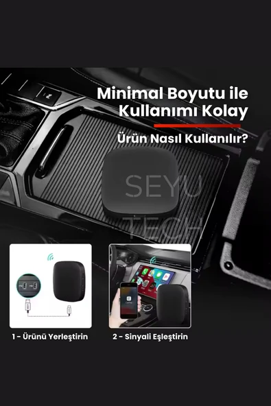Wıreless Carplay Box Dönüştürücü Ios ve Android Uyumlu Kablosuz Multimedya Carplay Dönüştürücü - 4