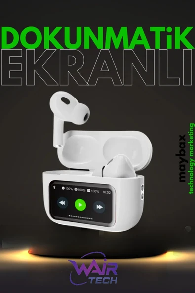 3.nesil Pro Dokunmatik Ekranlı Anc&enc Bluetooth 5.4 Kulakiçi Silikonlu Kulaklık Ios Android Uyumlu ürün görseli