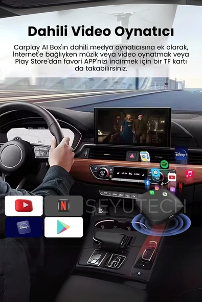 Wıreless Carplay Box Dönüştürücü Ios ve Android Uyumlu Kablosuz Multimedya Carplay Dönüştürücü - 3