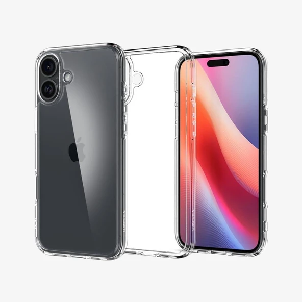 Spigen iPhone 16 Plus ile Uyumlu Kılıf Crystal Hybrid Crystal Clear - 2