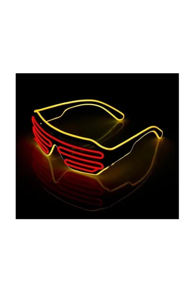 LED Işıklı Gözlük, Parlayan Neon Yanıp Sönen Gözlük, Parti Gözlüğü - 3