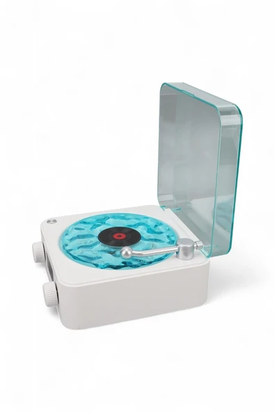 Retro Pikap Tasarımlı Bluetooth Hoparlör | Dijital Saatli & LED Işıklı & Gece Lambası - 2