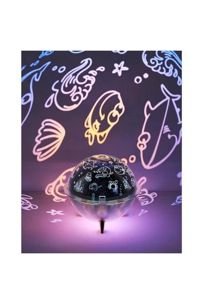 Hava Nemlendiricili Deniz Canlıları Işıklı Gece Lambası - 3