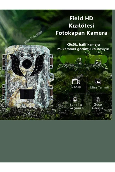 Foto Kapan 1080p Takip Kamerası Gece Görüş Ip66 Kızılötesi Avcılık Kamerası - 2