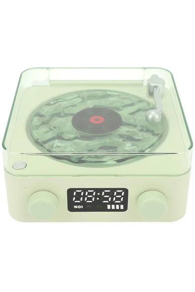 Retro Pikap Tasarımlı Bluetooth Hoparlör | Dijital Saatli & LED Işıklı & Gece Lambası - Resim 3