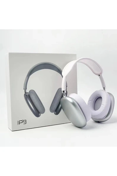 P9 Kablosuz Air Pro Max Yeni Nesil  5.0 Mikrofonlu Bluetooth Kulaklık Gri - Resim 2