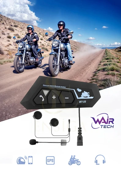 Kask Kulaklık Bt22 Bluetooth Motosiklet Kulaklık 5.0 Bluetooth Intercom Motosiklet Kulaklık