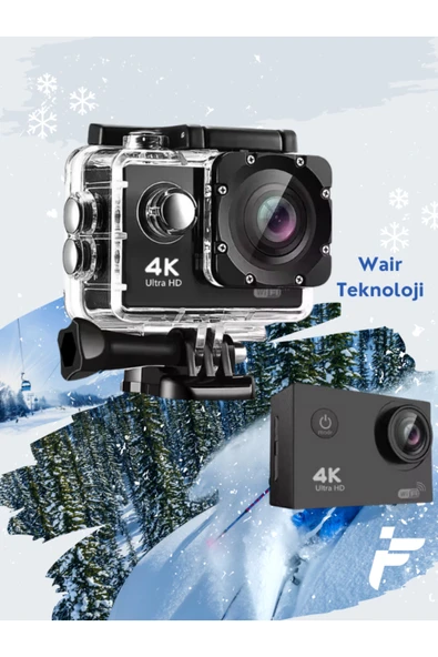 4K Ultra HD Wifi Aksiyon Kamera Su Geçirmez Aksiyon Kamerası - Resim 8