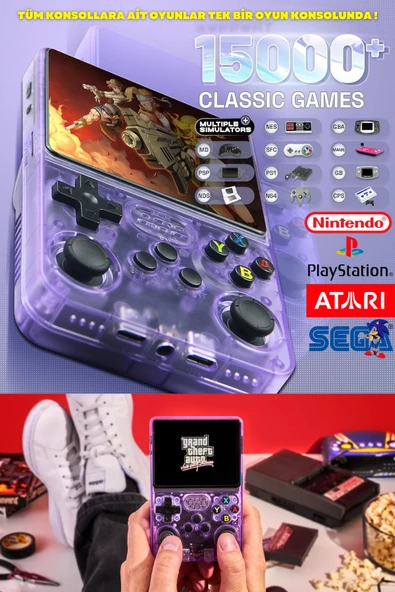 R36s Oyun Konsolu Güncel El Atarisi 15.000 Oyun Hd Ekran Retro Oyunlar - Resim 2