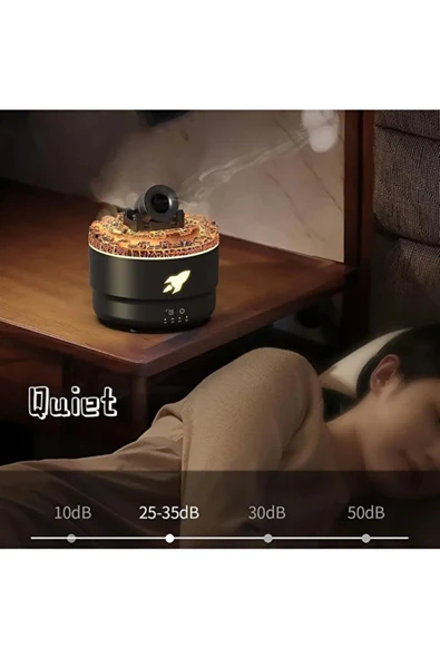 Ultrasonik Hava Nemlendirici Buhar Makinesi Ve Aroma Difüzörü Işıklı Terapi Aromatik Koku Verici - 2