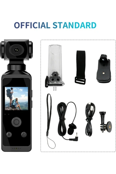 K850H 4K Kameralı 3 Eksen Gimbal Sabitleyici Video Kaydedicili 1,3 Inç LCD Ekran, 16MP - 6