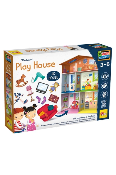 Çocuklar İçin Montessori 3D Ev Yapım ve Yerleştirme Oyunu Seti - 2