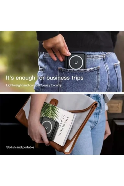 3'ü 1 arada MegaSafe Uyumlu Katlanabilir Manyetik Kablosuz Şarj Cihazı Hepsi Bir Arada 3IN1 - 5