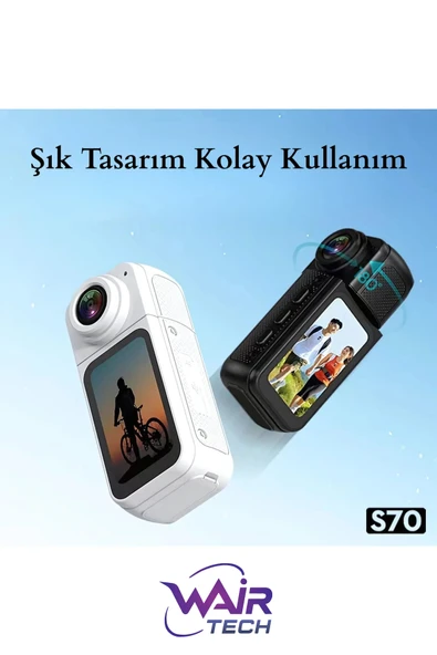 S70 Mıknatıslı Yaka Kamerası Hd Kalite, 30 Fps, Kolay Bağlantı, Boyun Askısı - Resim 3