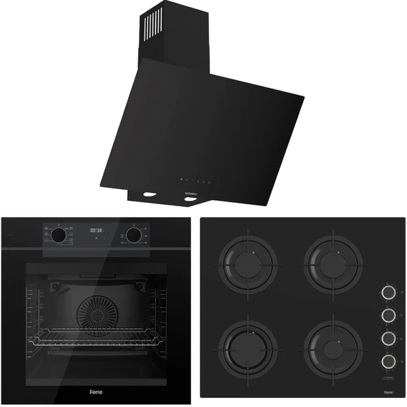 Ferre FryArt Artline QEP63CS - CS205-FA - D077-SA 7 Prog. Dijital Turbo Ank. Set - Siyah