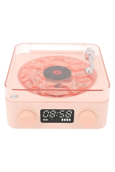 Retro Pikap Tasarımlı Bluetooth Hoparlör | Dijital Saatli & LED Işıklı & Gece Lambası - 3