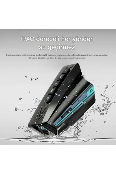 Bluetooth 5.3 Motosiklet Kask Kulaklık & DVR Kameralı WiFi App Su Geçirmez 2000 mAh 5.3 Su Geçirmez - 5