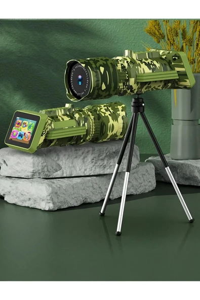 Çocuklar için IPS Ekranlı Oyunlu Teleskop Dijital Kamera/Video Hevesli Çocuklara Mükemmel Hediye