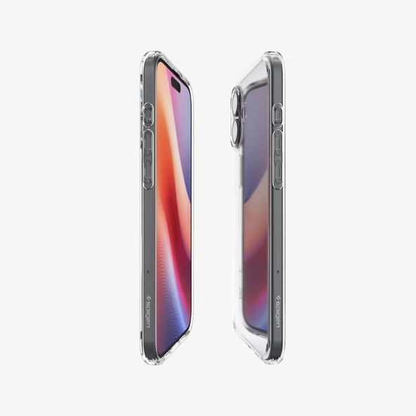 Spigen iPhone 16 Plus ile Uyumlu Kılıf Crystal Hybrid Crystal Clear - 6
