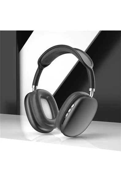 P9 Kablosuz Air Pro Max  Yeni Nesil 5.0 Mikrofonlu Bluetooth Kulaklık Siyah - 4