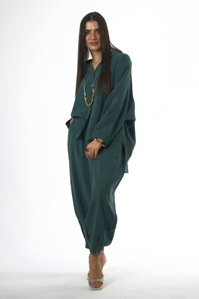 Abbra Kadın Modal Slouchy Gömlek Takım - 4