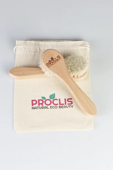 Proclis %100 Doğal Keçi Kılı Yüz Bakım Fırçası, Yüz Bakım Fırçası 1 Adet İsim Yazdırılabilir