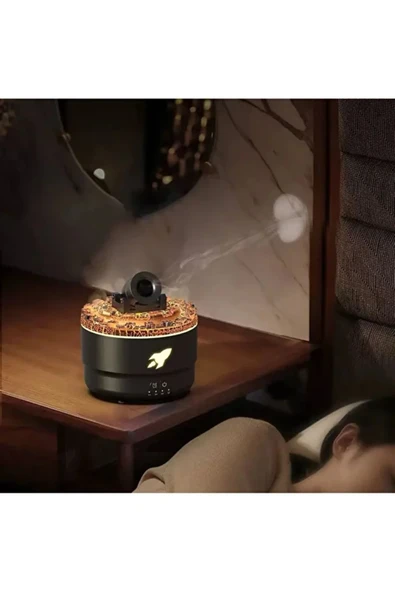 Ultrasonik Hava Nemlendirici Buhar Makinesi Ve Aroma Difüzörü Işıklı Terapi Aromatik Koku Verici - 4