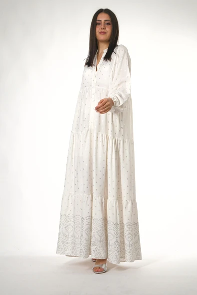 Abbra Kadın Katleya Model Yazlık Elbise - 9