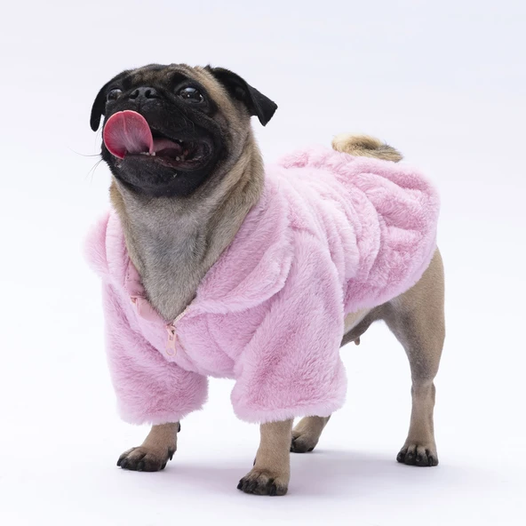Pawstar Pembe Paris Küçük Irk Köpek Ceketi - Resim 3