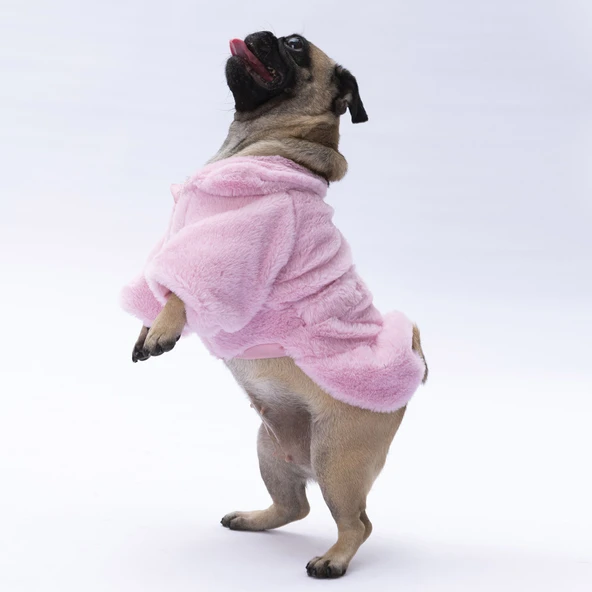 Pawstar Pembe Paris Küçük Irk Köpek Ceketi - Resim 5