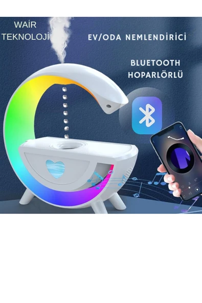 Ultrasonik Hava/Oda  Nemlendirici Buhar Makinesi Bluetooth Hoparlörlü Müzik Keyfi - 2